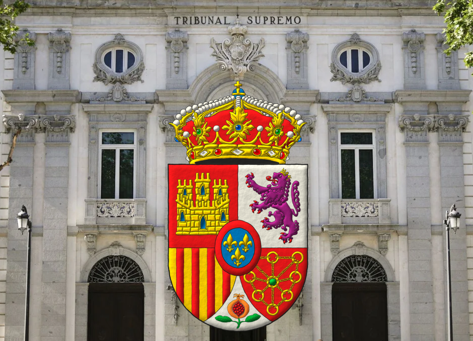 Tribunal Supremo con Escudo de España en Madrid
