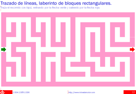 Trazado y laberintos de bloques rectangulares