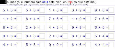 Practicar las 4 operaciones bsicas, disposicin horizontal