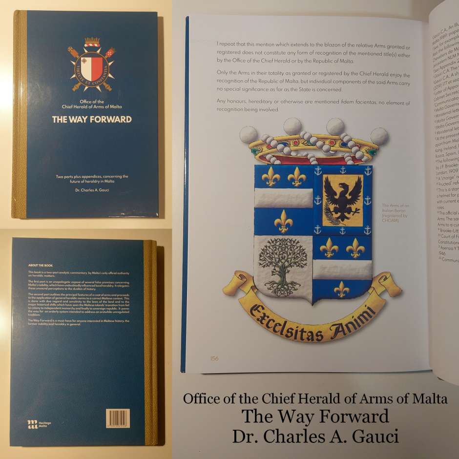 The Way Forward, Dr. Charles A. Gauci, Chief Herald of Arms of Malta