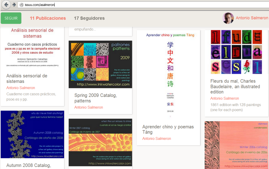 asalmeron en issuu.com, obras online