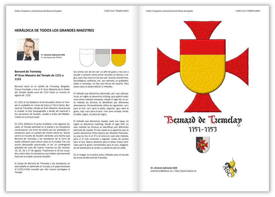 Artículo sobre el escudo de armas de Bernard de Tremelay