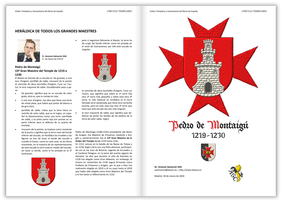 Artculo sobre el escudo de armas de Pedro de Montaig