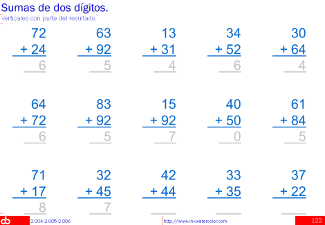 Sumas y restas verticales de dos y tres dígitos