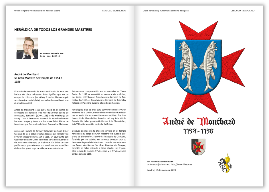 Artículo sobre el escudo de armas de André de Montbard