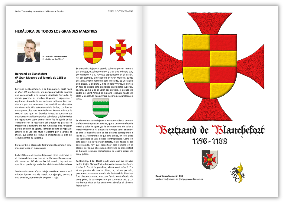 Artículo sobre el escudo de armas de Bertrand de Blanchefort