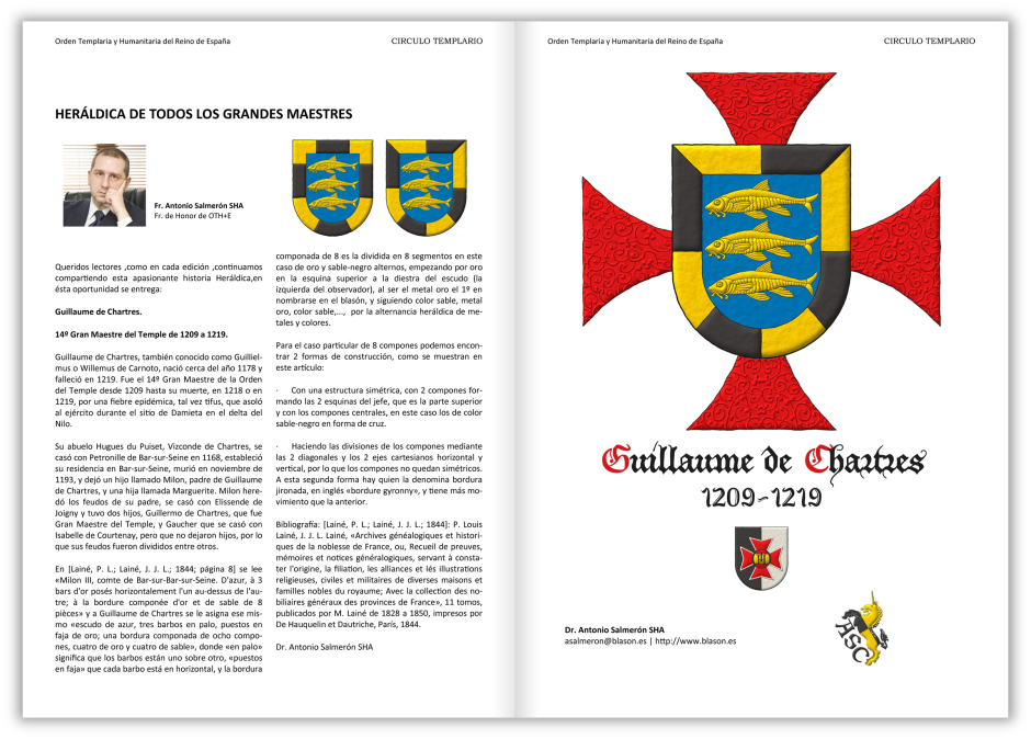 Artículo sobre el escudo de armas de Guillaume de Chartres